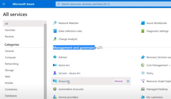 Azure blueprint